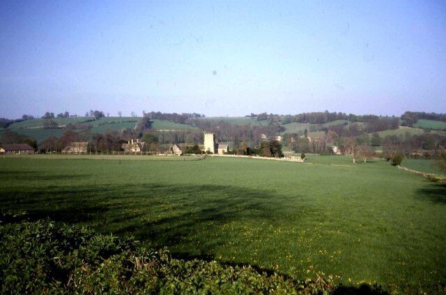 Guiting Power Beautiful Cotswolds village surrounded by sheep pasture.