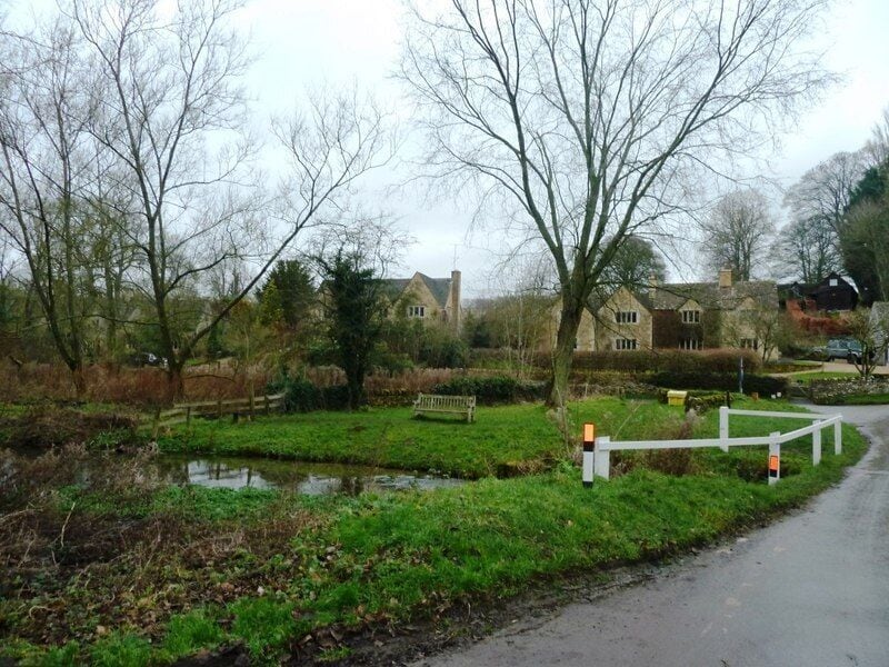 River Eye at Upper Slaughter pictured on New Year's Day 2015.