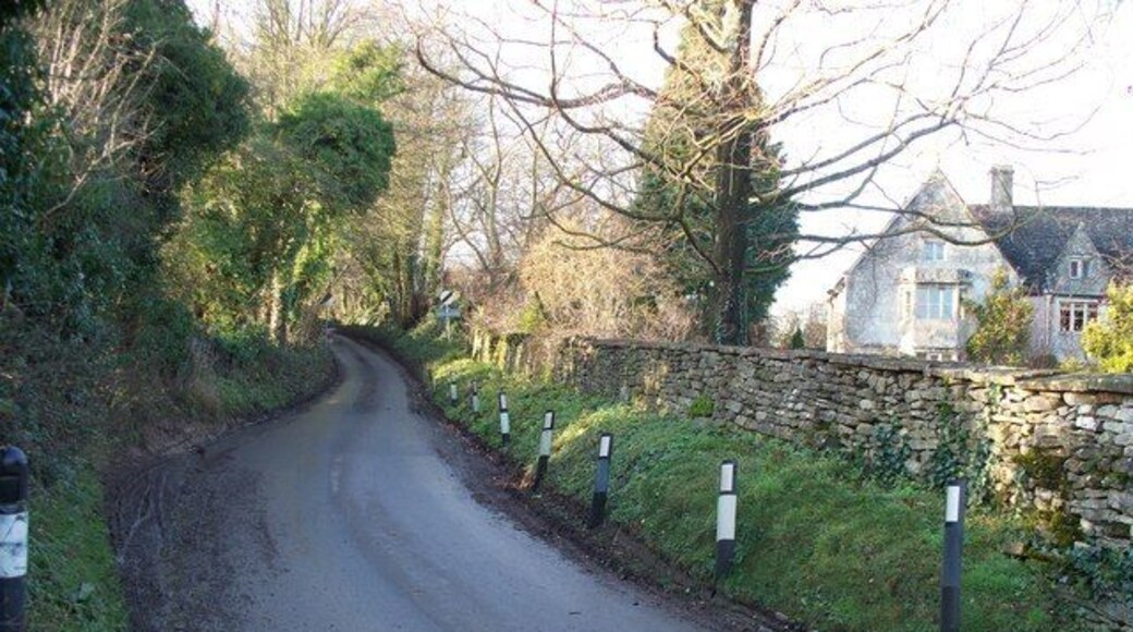 Road to Charlton Kings The road runs to Charlton Kings on the outskirts of Cheltenham.