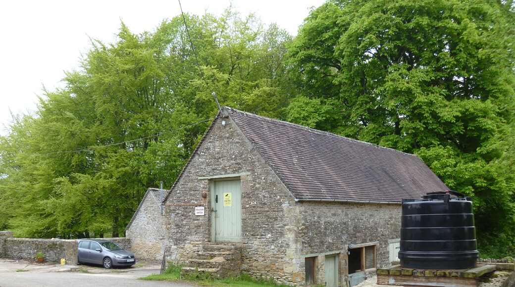 Manor Farm, Notgrove, Gloucestershire. One of the buildings of Manor Farm. Seen from the minor road.