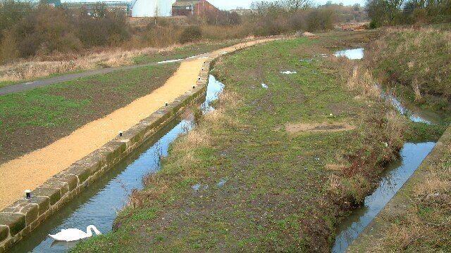 The Chesterfield Canal? So much more work to do! This image is in the north western corner of the square and is looking in a north, north easterly direction. Work on the Chesterfield canal started in October 1771 and the entire canal (which ran from Chesterfield to the River Trent north of Gainsborough) was officially opened in June 1777. The chief engineer was James Brindley but, unfortunately, he died shortly after construction began and his deputy, John Varley, was asked to take over. Subsequently the building of the canal was not without controversy. In October 1907 the Chesterfield to Norbury section was cut off from the rest of the network when the roof of Norwood Tunnel collapsed and was not reopened. Today, volunteers are working to restore the canal and there is even talk of connecting the Chesterfield to Norbury section to the South Yorkshire Navigation by making the River Rother navigable between Killamarsh and Rotherham.