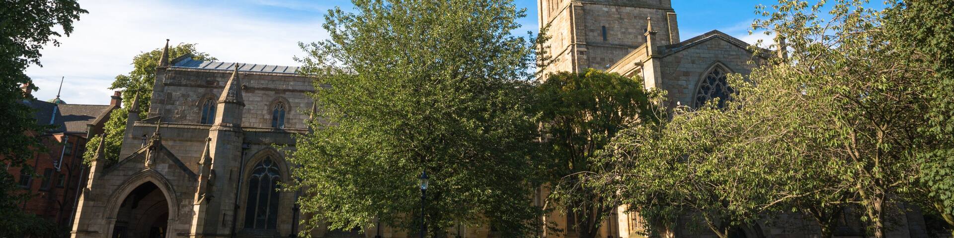 The twisted spire of the Church of St Mary and All Saints, Chesterfield, Derbyshire, UK, Shutterstock ID 686648797, SF SSA Case with Manager Approval: Case 07151371, Job: Prepay credit, Client/License