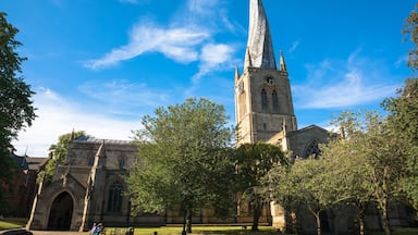 The twisted spire of the Church of St Mary and All Saints, Chesterfield, Derbyshire, UK, Shutterstock ID 686648797, SF SSA Case with Manager Approval: Case 07151371, Job: Prepay credit, Client/License