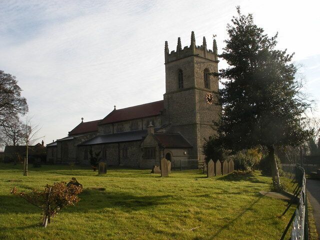 St James' parish church, Barlborough, Derbyshire, seen from the northwest