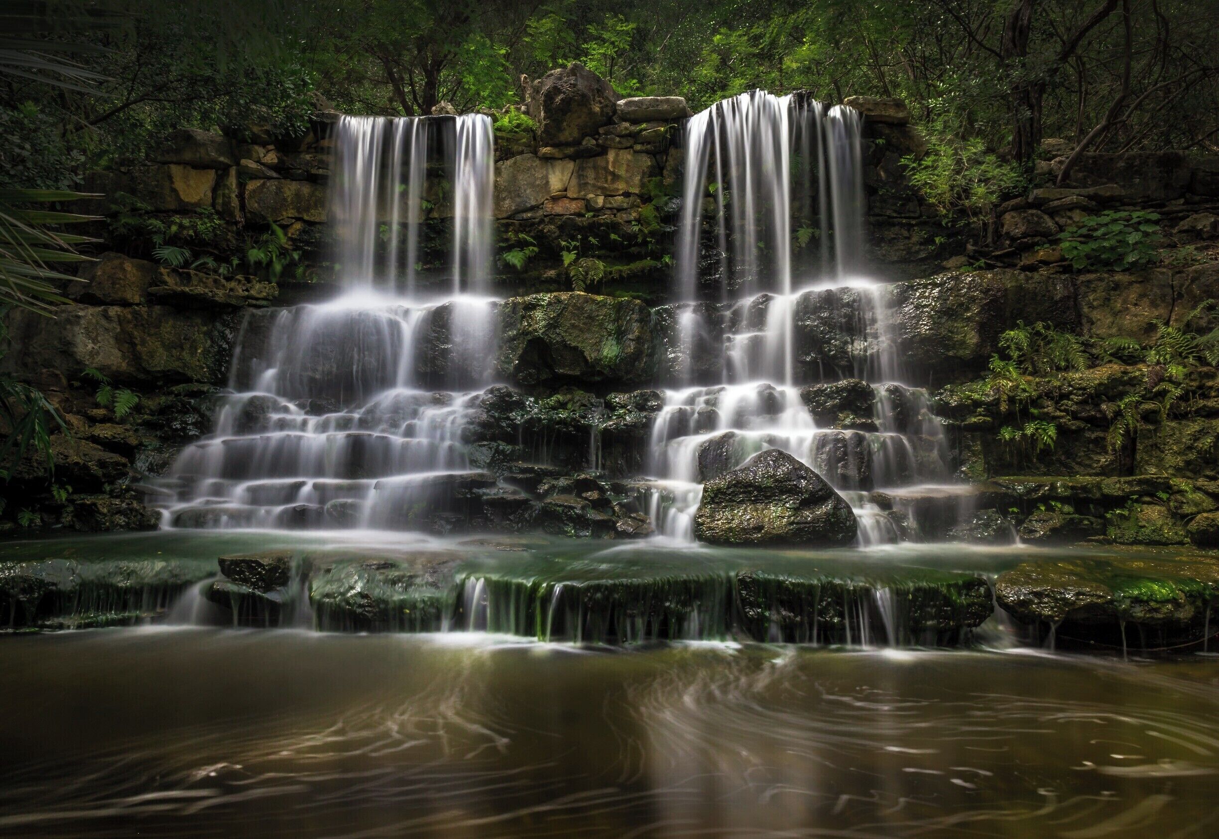 Clicked this at Zilker Botanical garden where this small but beautiful waterfall is present and waiting to be photographed