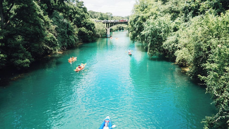 Different shades of #green
View from hike and bike trail bridge over to Barton Springs Rd bridge. #austin