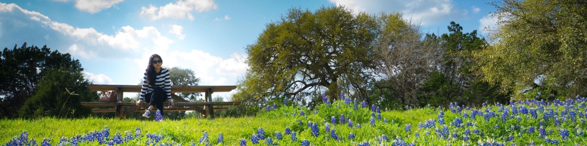 Some blue bonnets we saw while strolling around. The place is beautiful where you can relax and get away from the city.