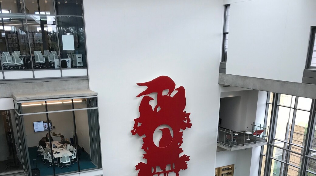 Austin’s library is pretty cool. Go to the top and you get two views: this one (inside) and one of all downtown Austin from their rooftop garden