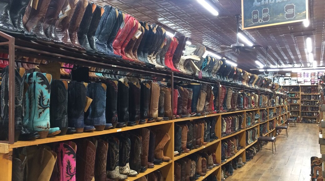 The selection at Allen's Boots in SoCo. Lots of affordable and stylish boots to be had, but which caught me eye? The ones I couldn't afford - red crocodile belly for $2000 and black python for $900. Sigh. Maybe next time!
