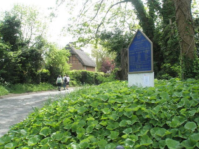 Sign for St George's Church at Donnington just off the Selsey Road
