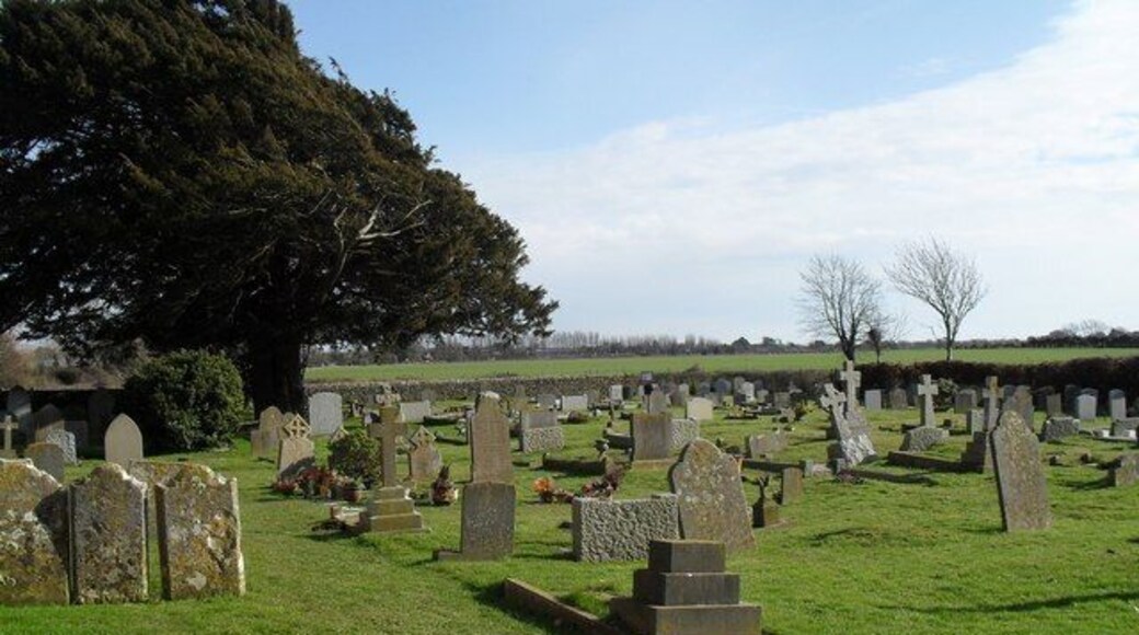 A verdant churchyard at St George's, Eastergate