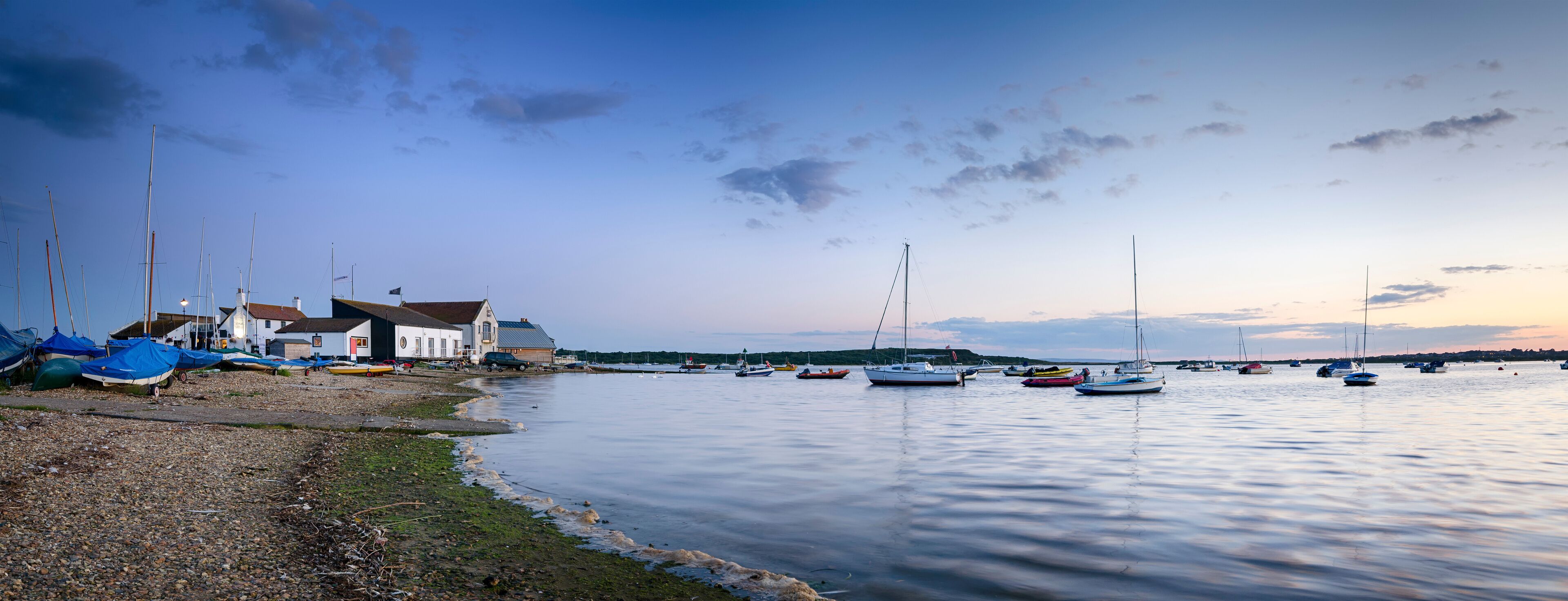 Dusk at Mudeford Quay