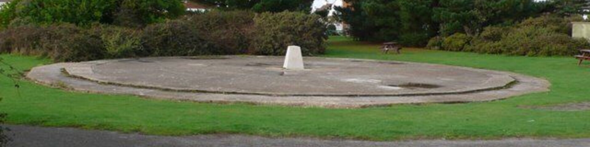 Concrete Base, Skynet Radome This concrete base close to the seafront at Friarsclif east of Christchurch once supported a large radome which was part of the UK's first aerial defence system known as Skynet.