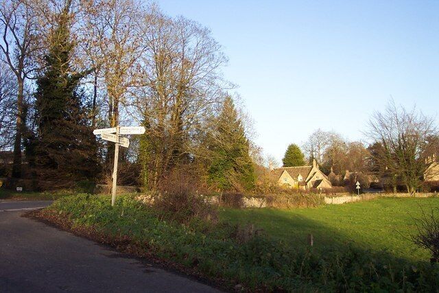 Approaching Barnsley village from the south.