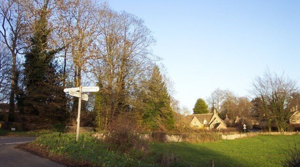 Approaching Barnsley village from the south.