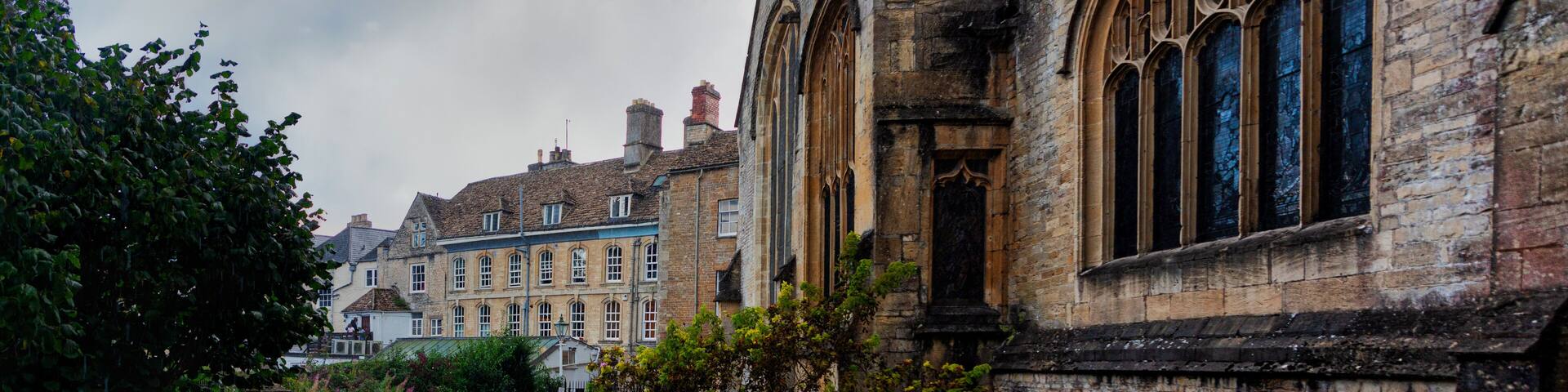The church of St. Baptist in Cirencester in the Cotswold