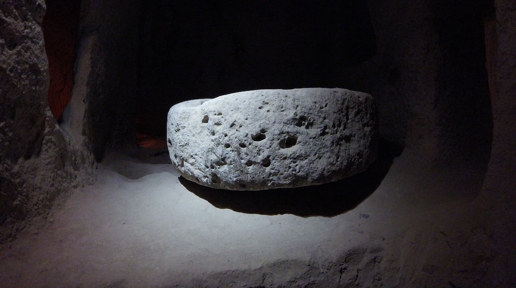 A stone door from underground city, used during Byzantine times.