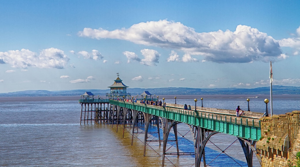 Clevedon Pier was opened in 1869 to receive paddle steamer passengers from Devon and Wales. It is a grade 2 listed building. Sir John Betjerman said it was "the most beautiful pier in England"