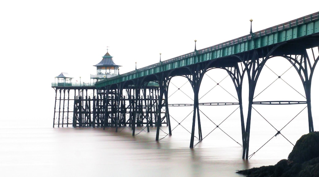 Clevedon pier in the rain. The long exposure merged sky, sea and horizon all followed by a great breakfast in the newly decorated and under new ownership Scarlet cafe across the road. A good day.