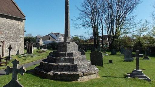 Medieval cross restored as a Great War Memorial, Kenn