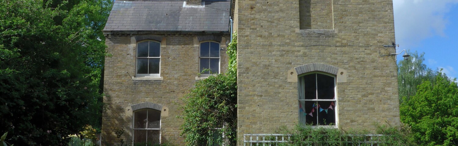Cannock Mill House, Old Heath Road, Colchester, Essex, England, CO2 8AA, UK. View from North-North-East. Locally-listed by Colchester Council, see Cannock Mill House, Old Heath Road (South side). (Archived from the original on 15 May 2015.) (For reference purposes, information on Colchester Historic Buildings Forum can be found here., Archived from the original on 3 May 2015.)