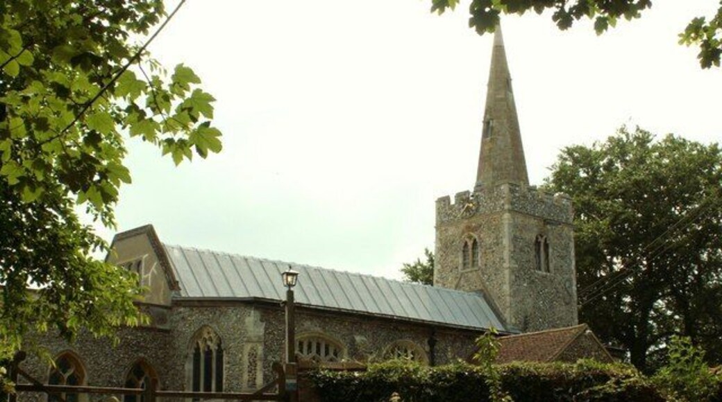 St. Mary; the parish church of Polstead This church has been gradually enlarged since it was first built by the Normans. It is believed that some of the bricks used in its construction are the oldest British bricks in existence. Their size proves them not to be Roman.