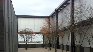 Up on the roof of the Corby Cube