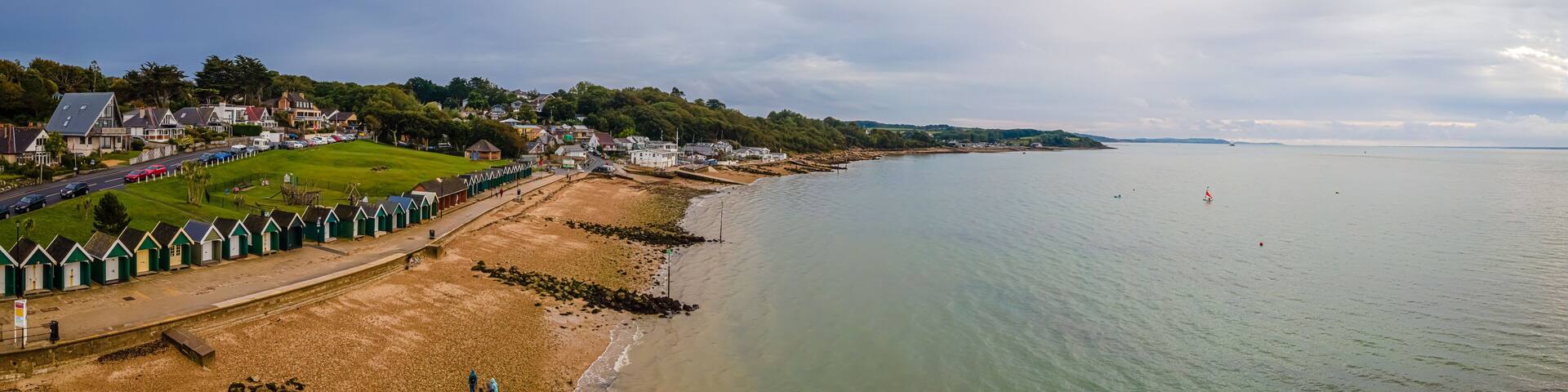 Aerial panorama of Cowes at isle of WIght