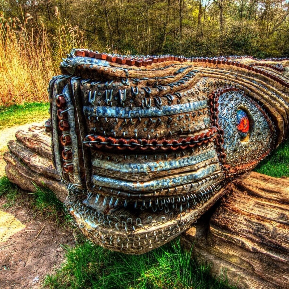 Monster (wooden sculpture created from felled tree)