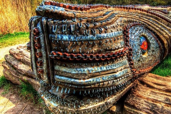 Monster (wooden sculpture created from felled tree)