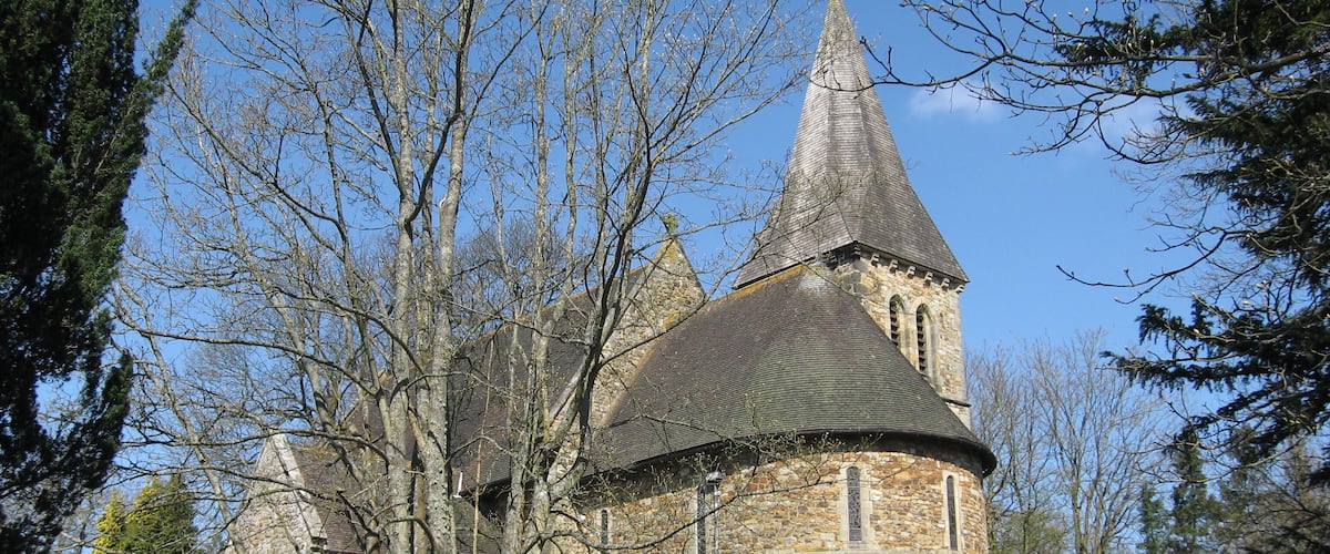 St Nicholas Church, Worth, West Sussex, near to Worth, West Sussex, Great Britain. St Nicholas Church at Worth, is one of the oldest in the country dating back to Saxon times. Parts of the church probably date to between 950 and 1050 AD, including nearly all the walls of the Nave and three magnificent arches within the church.Link

