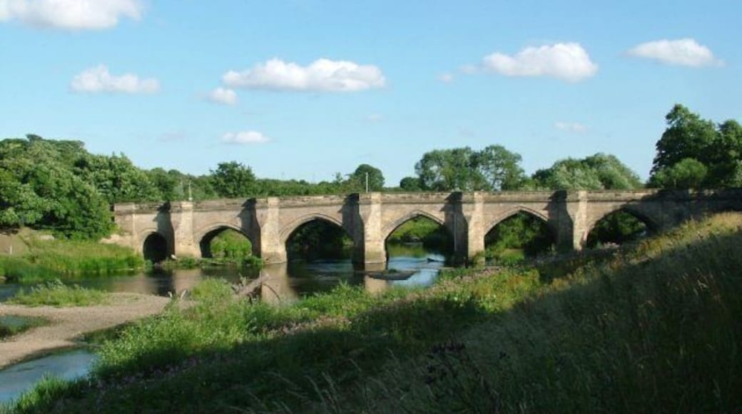 Croft Bridge. The Bridge over the River Tees links County Durham to North Yorkshire.