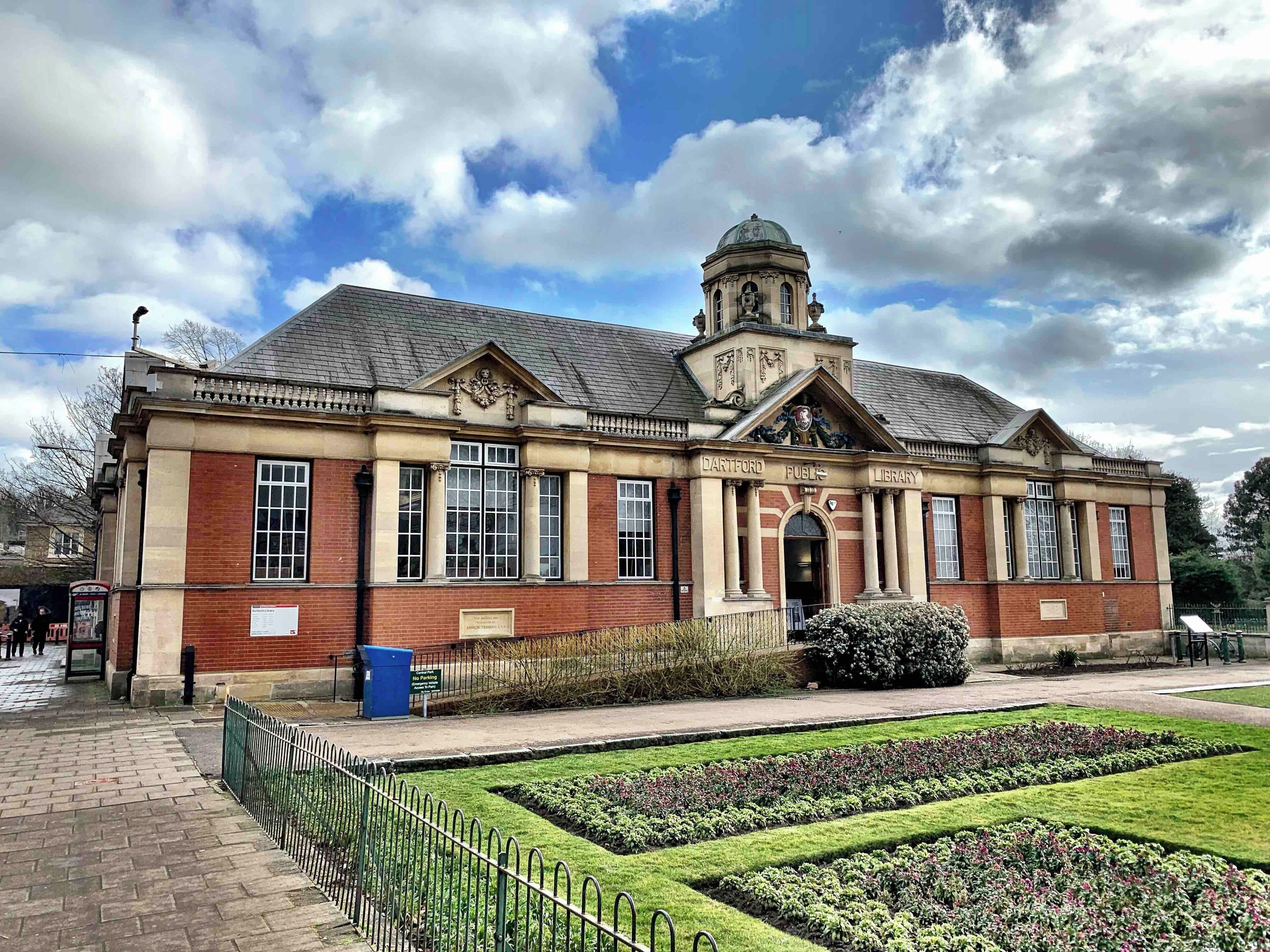 Dartford Central Library and Museum is a library in the town centre of Dartford, Kent, England.

The library was opened on 1 January 1916 by A. W. Smale, Chairman of the Dartford Urban District Council, and W. A. Ward, the Chairman of the Library Committee. Its first browsers were soldiers in World War I who were staying nearby in military hospitals, recovering from wounds received while serving in the trenches.