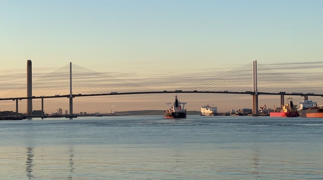 The Bridge at Dartford, as seen from the Thames Walk at Greenhithe.