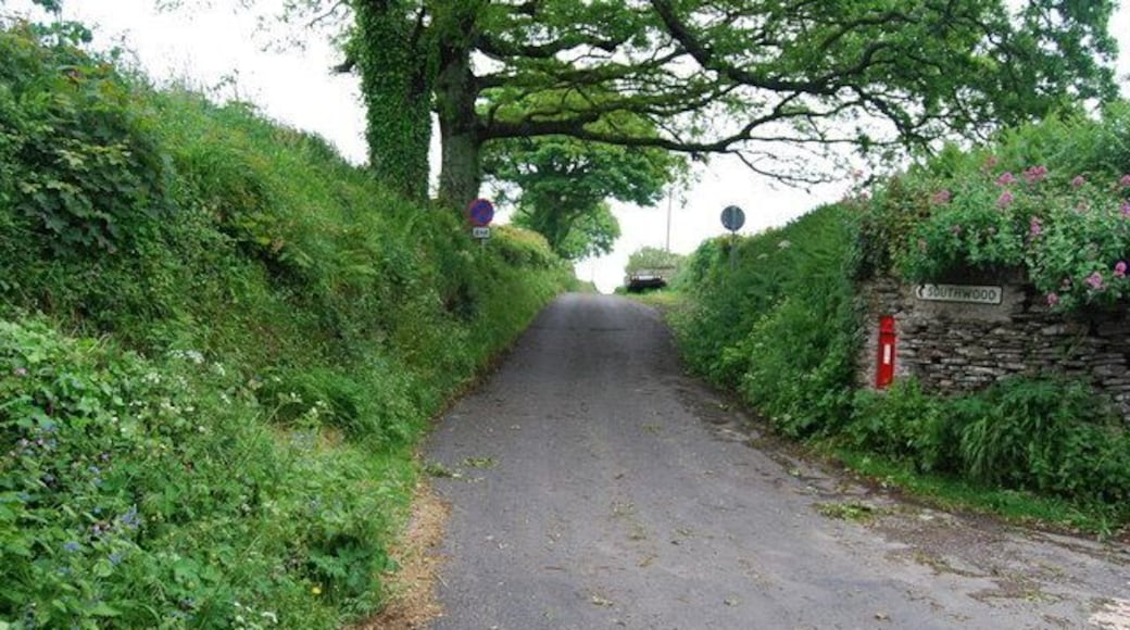 Postbox by the turn off to Southwood, near Strete