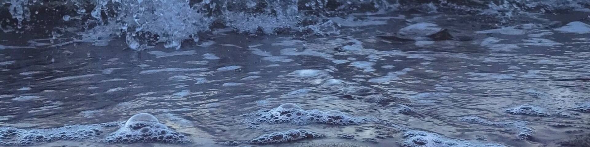 Evening waves on Holcombe beach