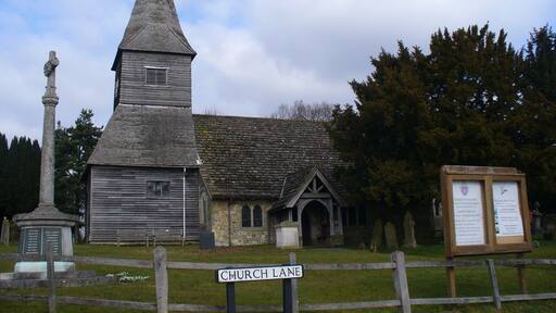 St Peter's parish church, Newdigate, Surrey, seen from the south