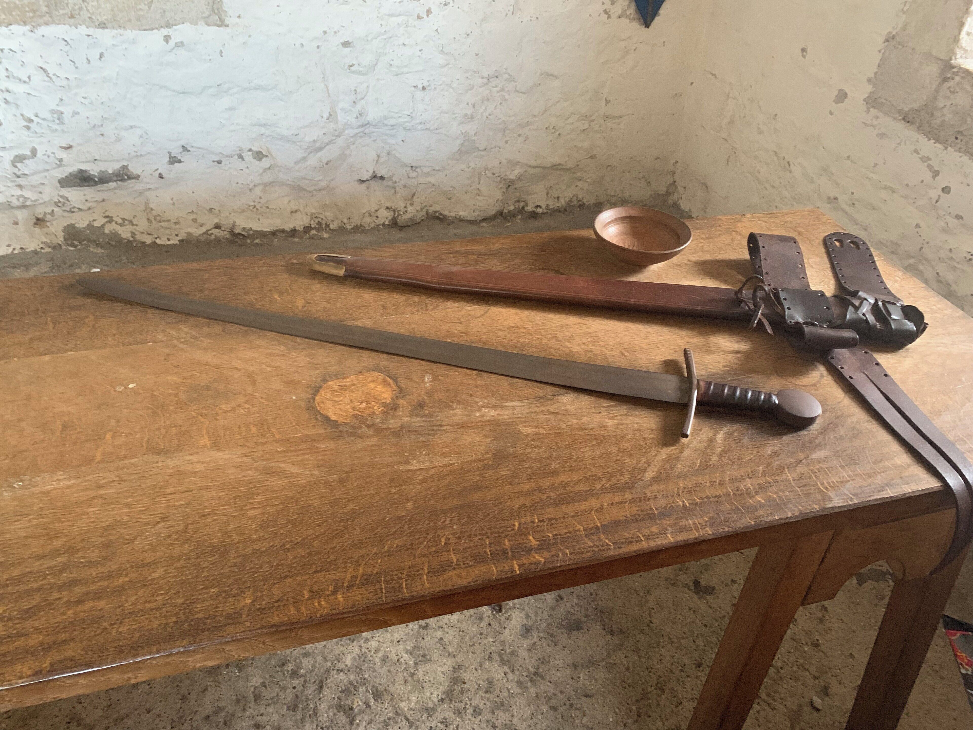 Old sword in the castle interesting castle and lovely grounds to walk around