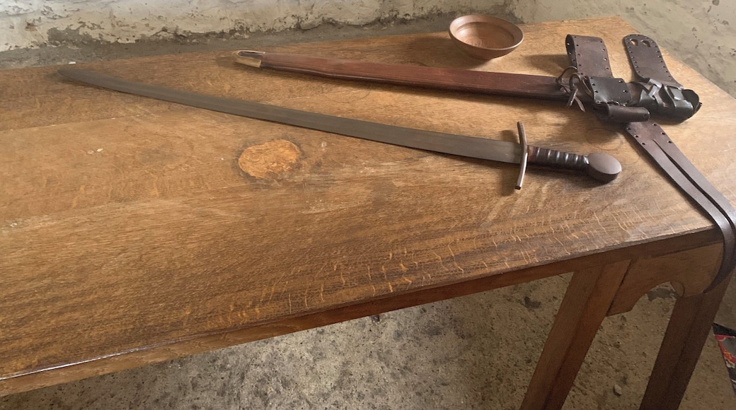 Old sword in the castle interesting castle and lovely grounds to walk around