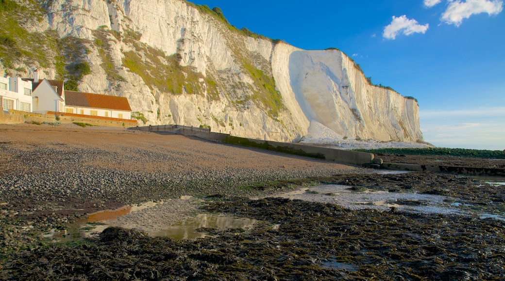 Dover showing landscape views, rugged coastline and a house