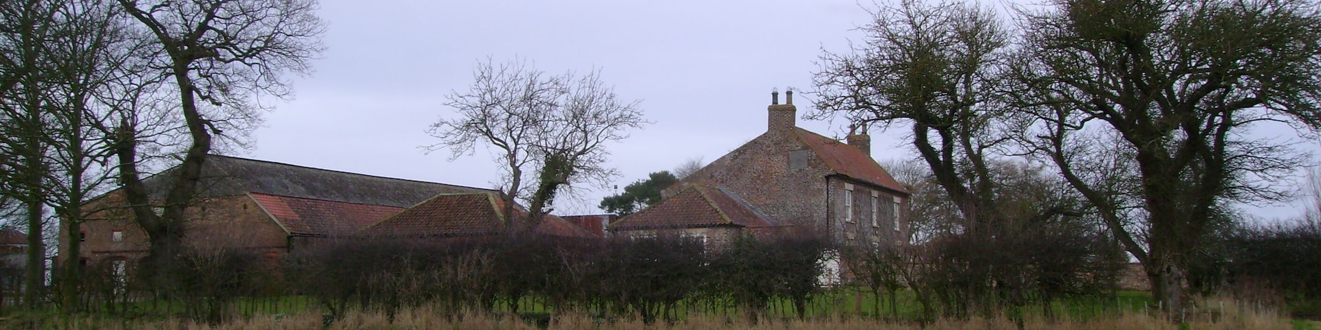 Woodhouse Farm, Beeford, East Riding of Yorkshire, England. Footpath from Gembling to Beeford crosses nearby fields.