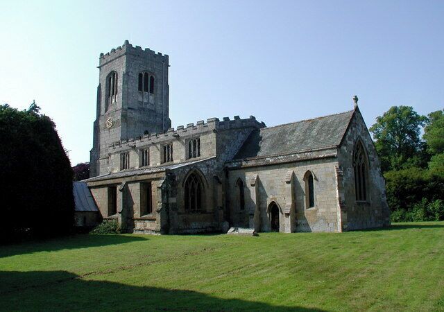 St. Martin's Church, Burton Agnes, East Riding of Yorkshire, England. The much remodelled Norman Church of St. Martin at the end of Shady Lane near Burton Agnes Hall.
