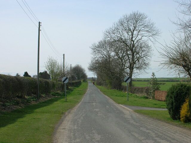 Minor Road out of Thwing, East Riding of Yorkshire, England. Octon Road.