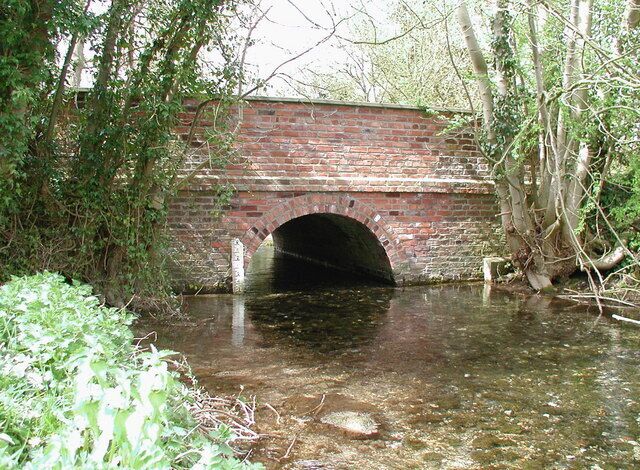 Chalk Stream Bridge, Kirkburn, East Riding of Yorkshire, England. Bridge over Eastburn Beck (sometimes called Chalk Stream) near the eastern end of Kirkburn Main Street.