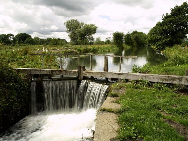The Driffield Canal at Wansford, East Riding of Yorkshire, England. Similar to a previous submission, but this time with the canal in full flood after the recent unprecedented heavy rainfall of late June 2007. The view and lighting seem almost to give it a 'Constable painting' feel to this waterway!