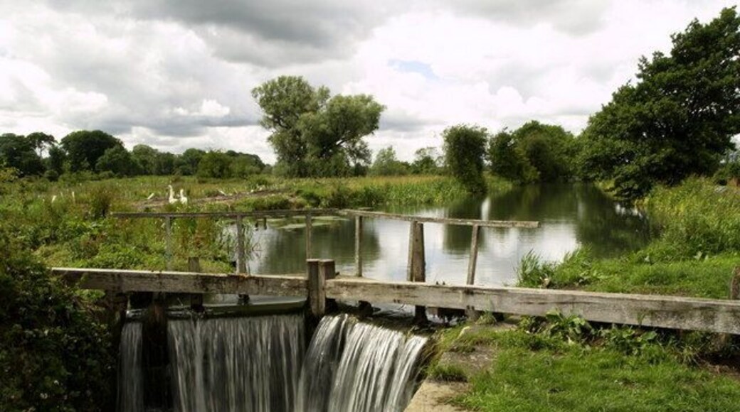 The Driffield Canal at Wansford, East Riding of Yorkshire, England. Similar to a previous submission, but this time with the canal in full flood after the recent unprecedented heavy rainfall of late June 2007. The view and lighting seem almost to give it a 'Constable painting' feel to this waterway!