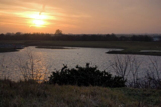 Coneygarth Pond, Brandesburton, East Riding of Yorkshire, England. Seen from Starcarr Lane.