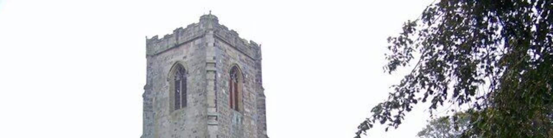 All Saints Church, Kilham, East Riding of Yorkshire, England. The All Saints Church stands on a rise in a commanding position overlooking the village.