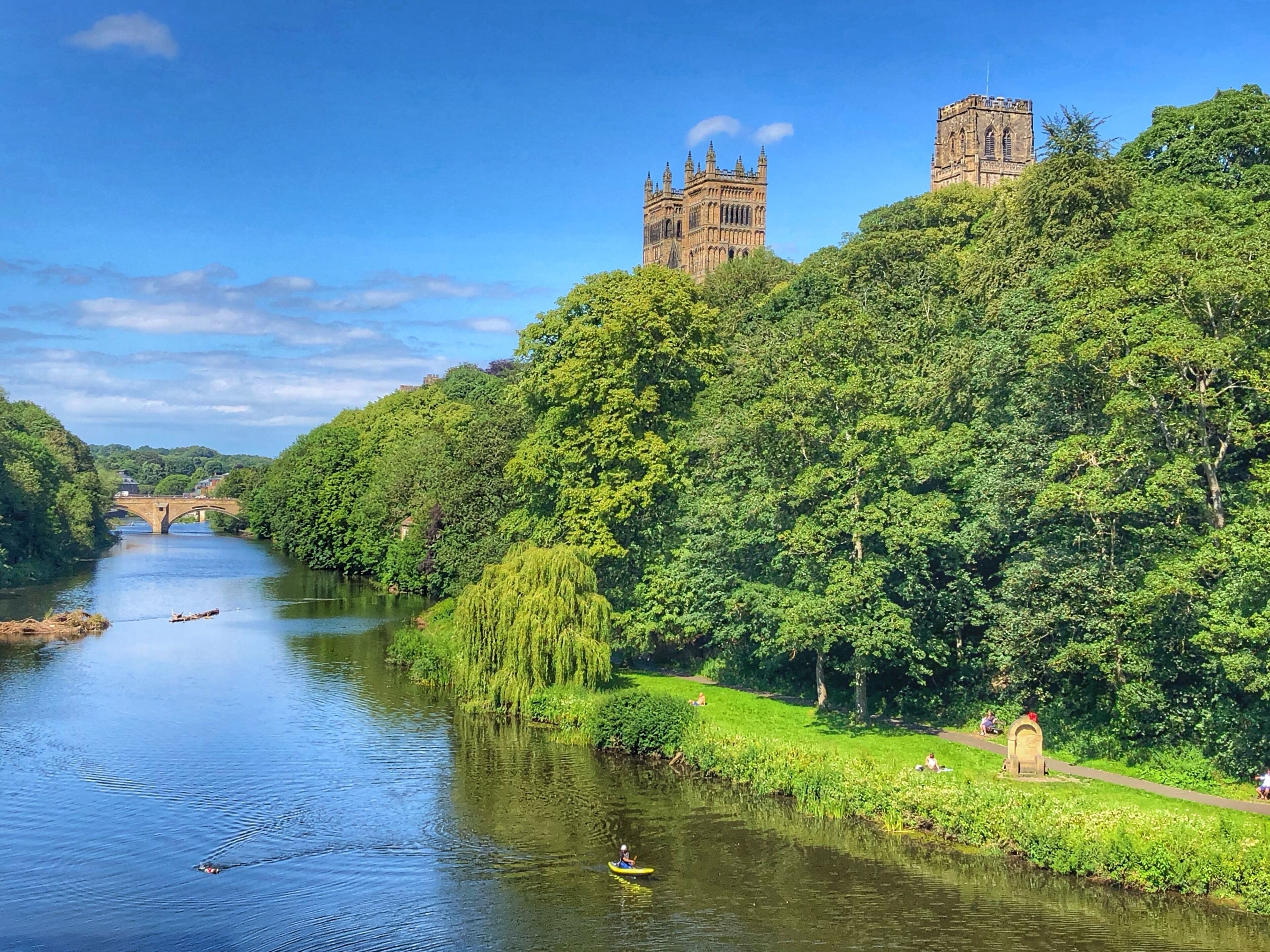 We stopped by Durham today as part of a University Open Day visit and took some time to also explore the town. 

As well as the cathedral which commends a great spot over the river there is also the castle, botanical gardens as well as lots of old parts of the beautiful town to explore.