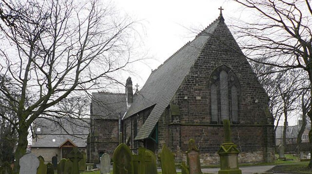 Parish church of St Mary Magdalene, Broomside Lane, Belmont, County Durham, seen from the west